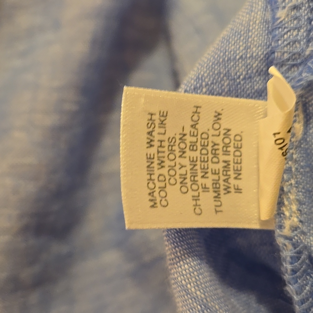 J. Jill "love linen" light blue long sleeved shirt dress Sz XL - Picture 8 of 8